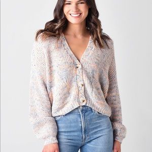 BB Dakota Golden Hour Cropped Cardigan